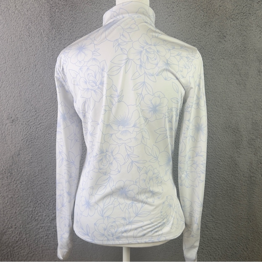 G Fore Jacket Womens Extra Small White Blue Floral Full Zip Performance Golf - Picture 3 of 10